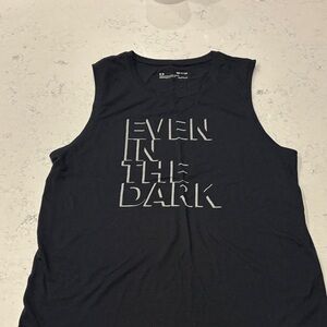 Under Armour Black Tank Top with White Text